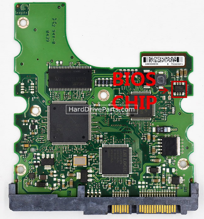 (image for) Seagate ST3200822AS Hard Drive PCB 100306336