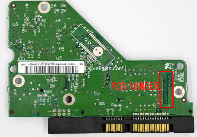 (image for) Western Digital PCB Board 2060-701640-000 REV P1