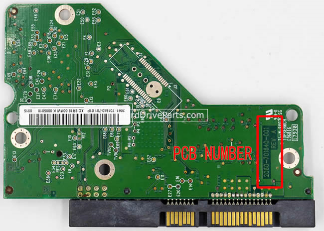 (image for) Western Digital PCB Board 2060-701640-001 REV A