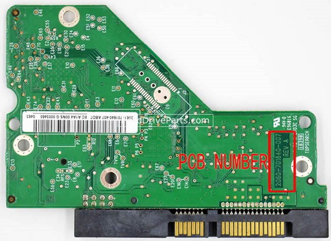 (image for) Western Digital PCB Board 2060-701640-007 REV A