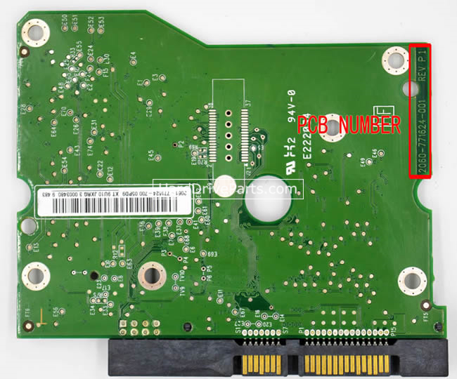 (image for) Western Digital PCB Board 2060-771624-001 REV P1