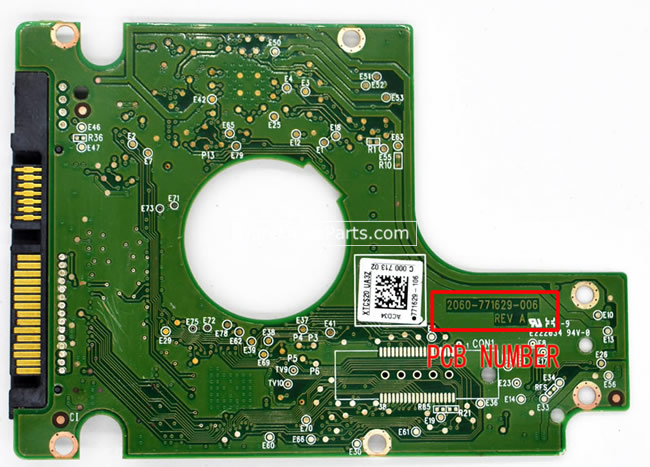 (image for) Western Digital PCB Board 2060-771629-006 REV P1