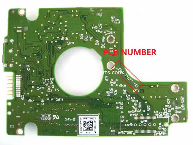 (image for) Western Digital PCB Board 2060-771761-001 REV A / P1