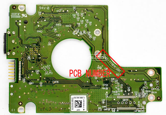 (image for) Western Digital PCB Board 2060-771814-001 REV P1